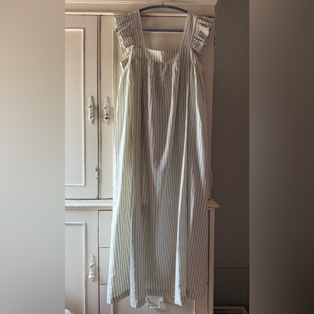 A New Day Linen Blend Striped Maxi Dress